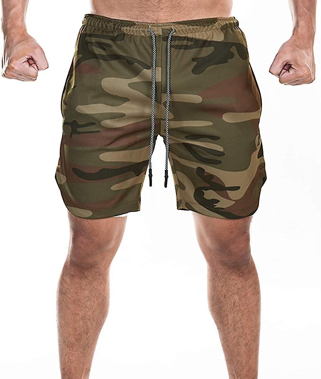 GYMSQUAD™ Innovative Men’s Sport Short - Ultimate Comfort (2 in 1 Features) - GREENCAMO