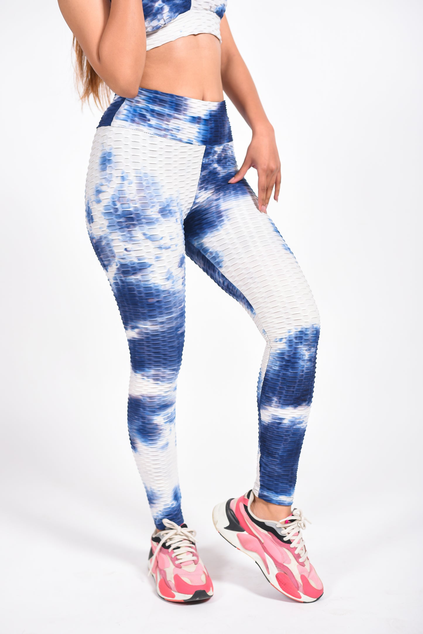 GYMSQUAD® PUSH UP LEGGINGS - TIE-DYE BLUE