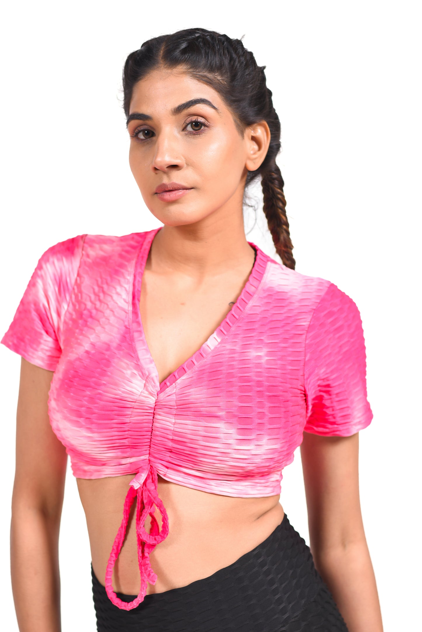 GYMSQUAD® ANTI-CELLULITE T-SHIRT - TYE-DYE PINK