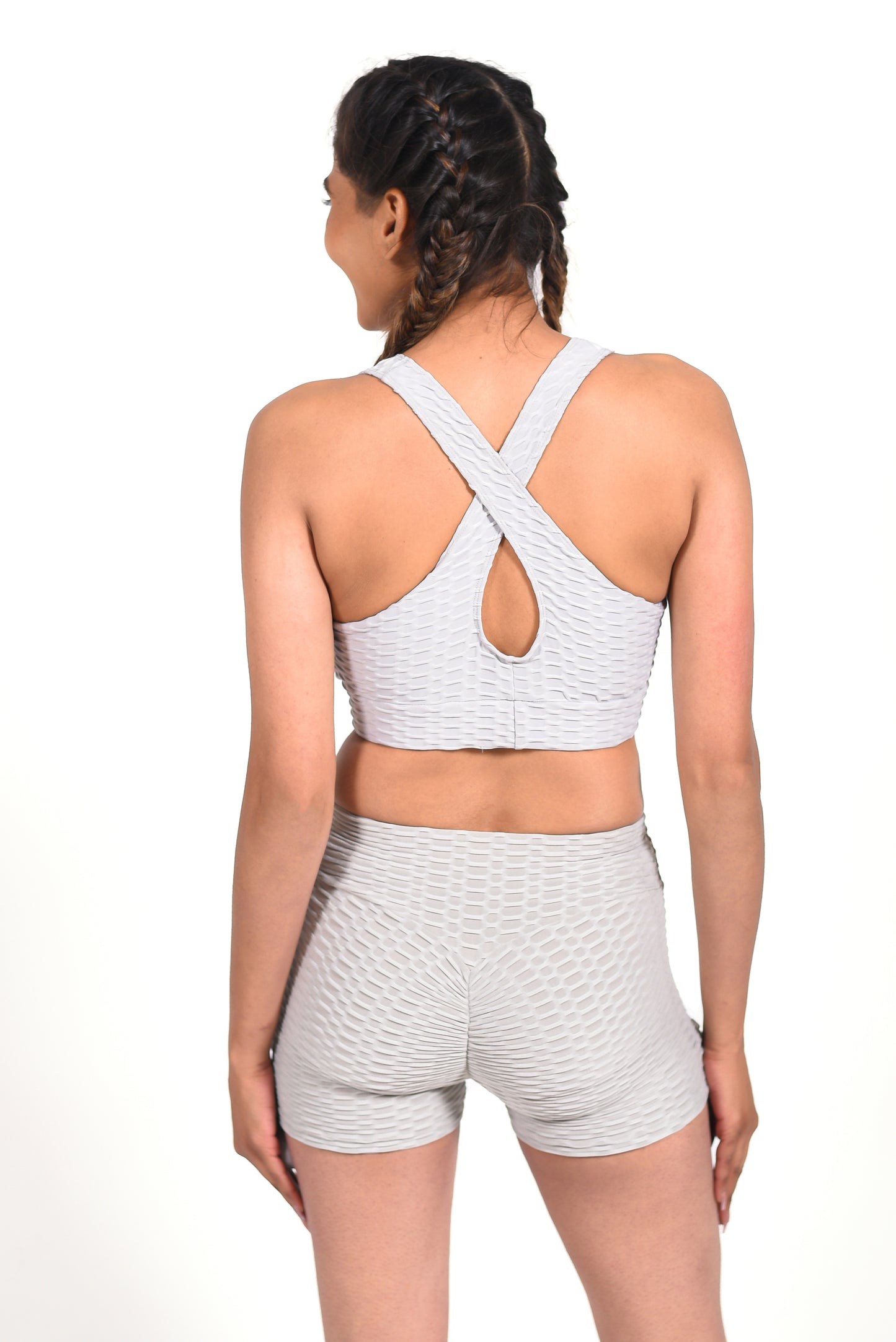GYMSQUAD® PUSH UP SHORTS - GRAY