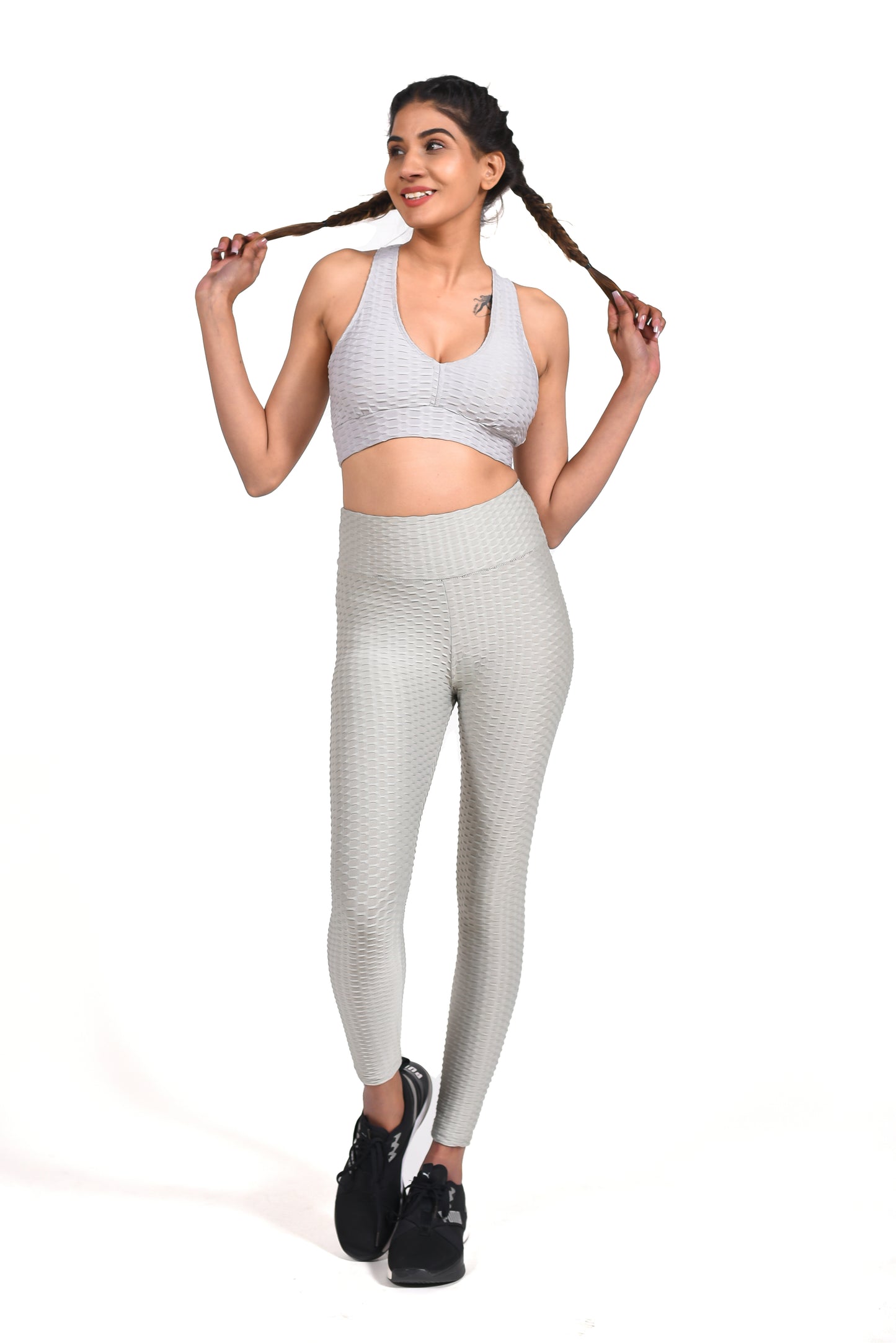 GYMSQUAD® X NEHA MALIK PUSH UP LEGGINGS - GRAY