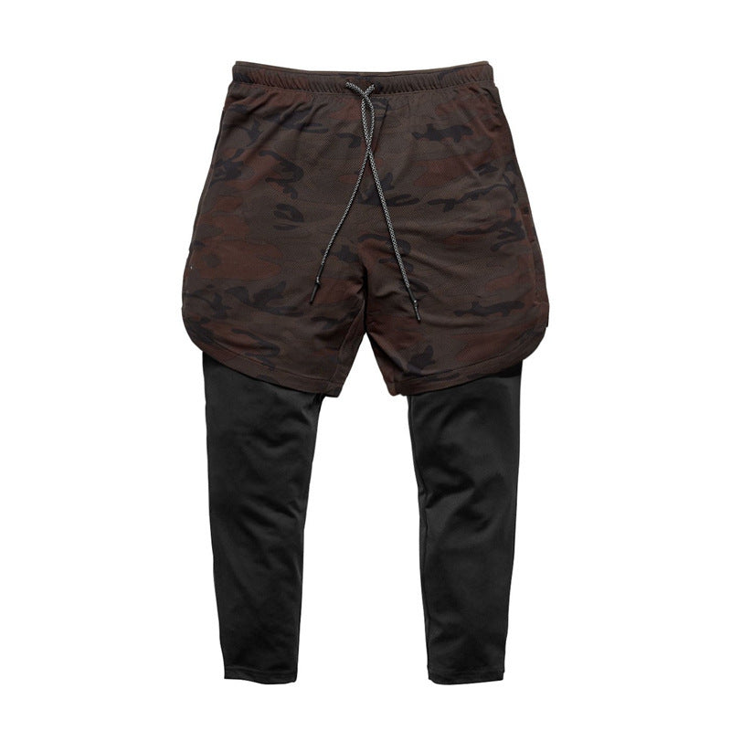 GYMSQUAD™ Innovative Men’s 2 in 1 Sport Short & Legging - Ultimate Comfort (3 in 1 Features) - BLACKCAMO