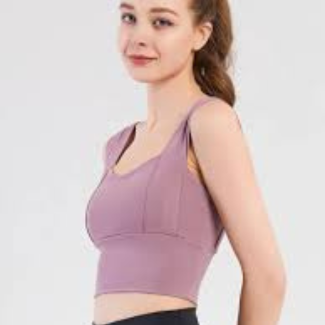 GYMSQUAD®  BROAD  SHOULDER TOP -PURPLE