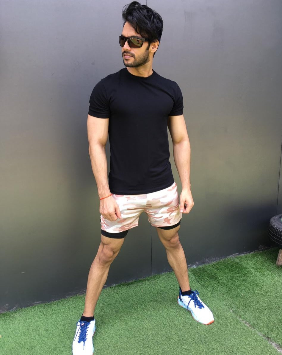 GYMSQUAD™ Innovative Men’s Sport Short - Ultimate Comfort (3 in 1 Features) - KHAKICAMO