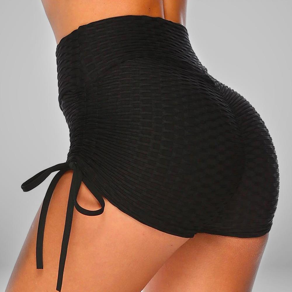 GYMSQUAD® X AVNEET KAUR PUSH UP SHORTS - BLACK