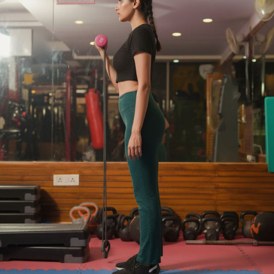 Gymsquad India – Best Quality Anti-Cellulite Push Up Leggings – Green