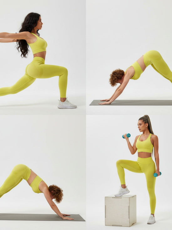 GYMSQUAD® PUSH UP & SEAMLESS LEGGINGS - YELLOW