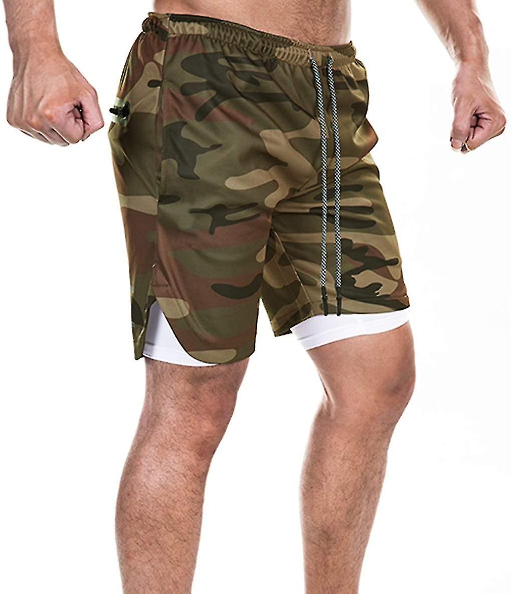 GYMSQUAD™ Innovative Men’s Sport Short - Ultimate Comfort (2 in 1 Features) - GREENCAMO