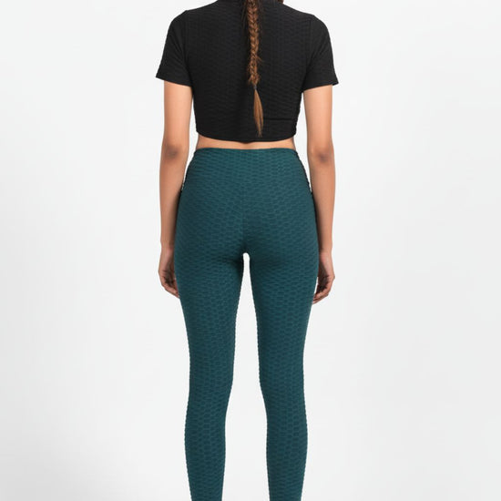 Gymsquad India – Best Quality Anti-Cellulite Push Up Leggings – Green