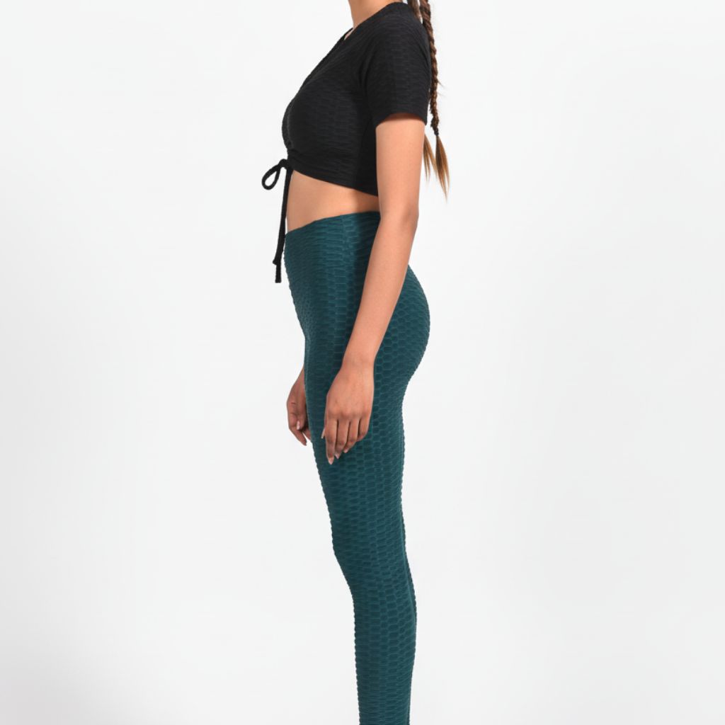 Gymsquad India – Best Quality Anti-Cellulite Push Up Leggings – Green