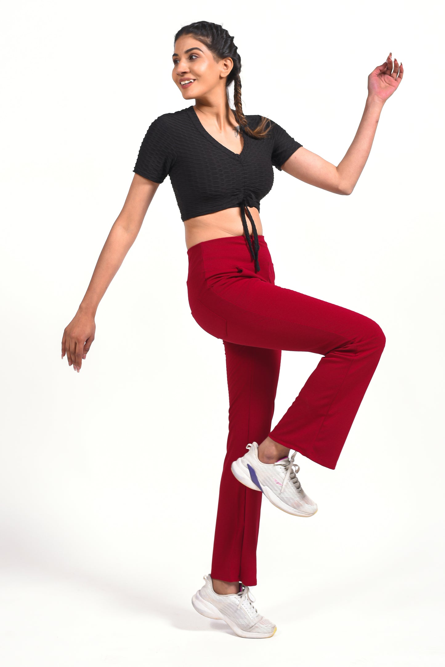 GYMSQUAD®  FLARE PANTS - RED