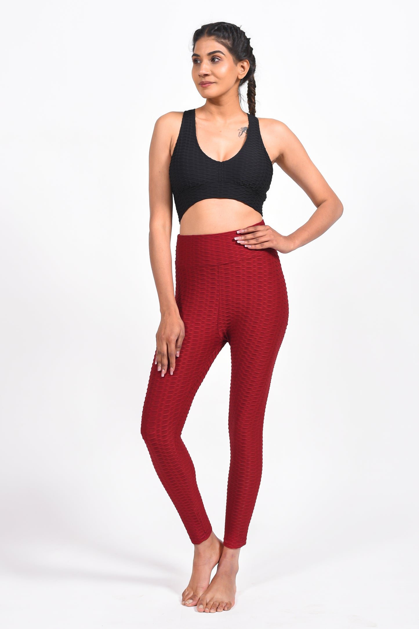 Load image into Gallery viewer, GYMSQUAD® PUSH UP LEGGINGS - WINE
