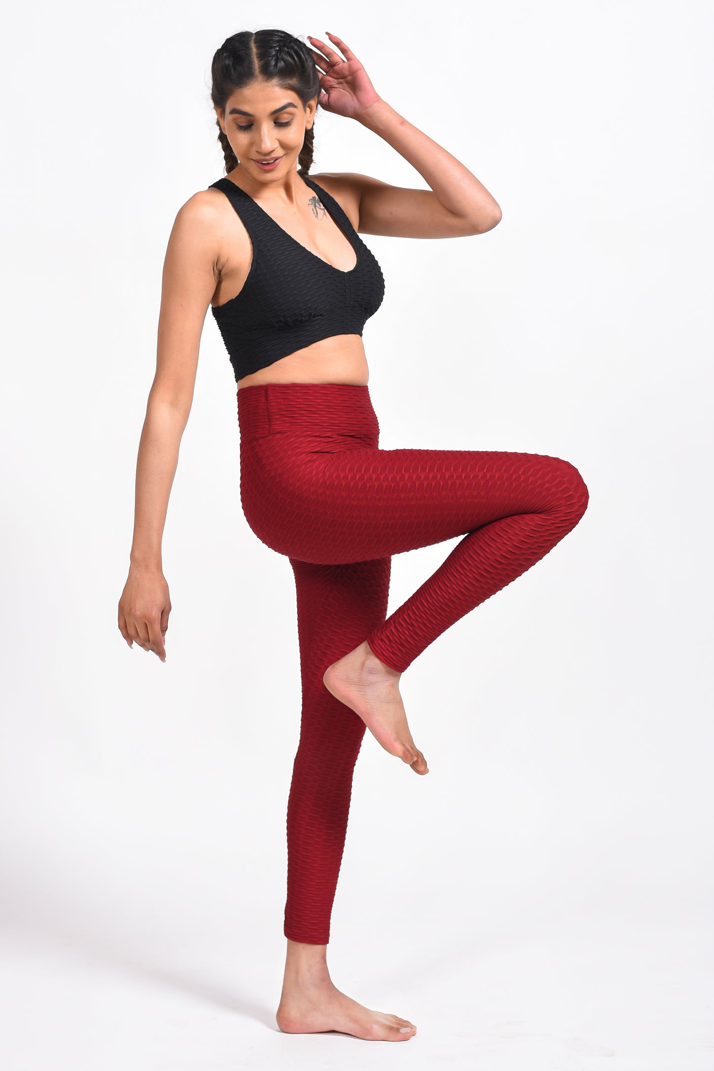 Load image into Gallery viewer, GYMSQUAD® PUSH UP LEGGINGS - WINE

