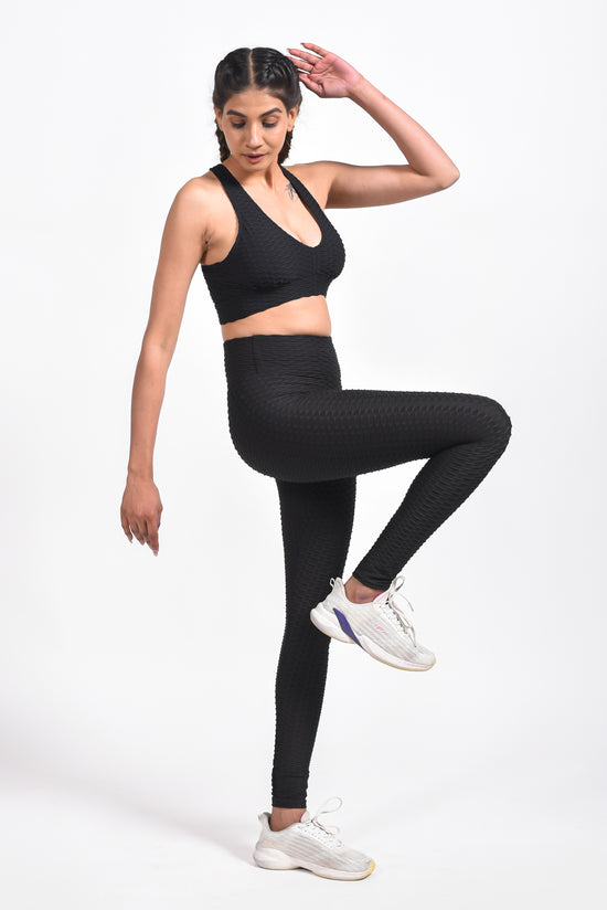 Buy ACTIVERA Active Sports Bra & Legging with Pockets Matching Set - Sports  Yoga Leggings for Women High Waist & Tummy Control (Black, Large) Online at  desertcartINDIA