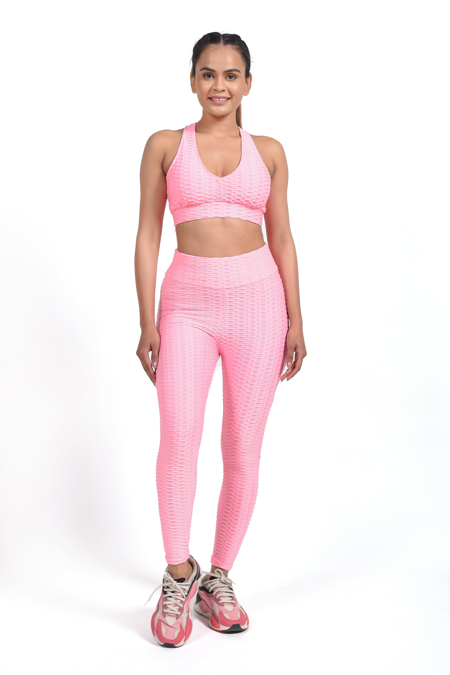 Buy Tala women sportswear fit solid sports bra pink Online