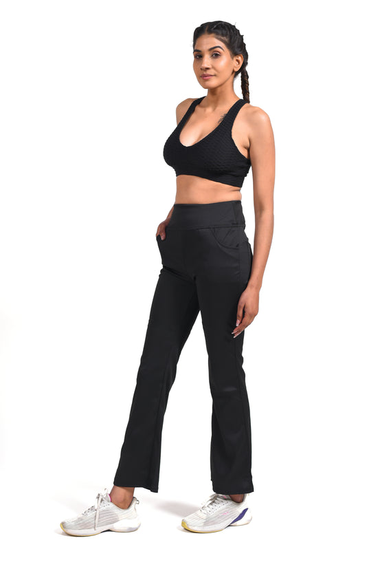 GYMSQUAD®  FLARE PANTS - BLACK