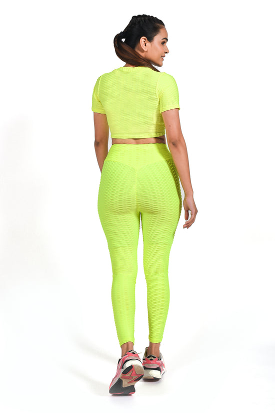 Load image into Gallery viewer, GYMSQUAD® PUSH UP LEGGINGS - YELLOW / NEON Green
