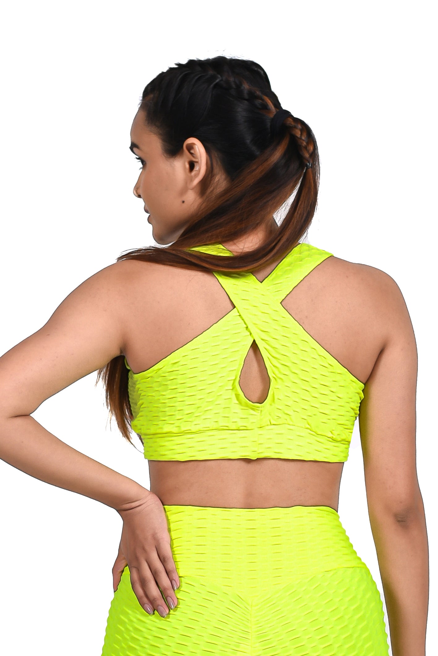 GYMSQUAD® SUPPORTIVE SPORTS BRA - YELLOW / Neon Green