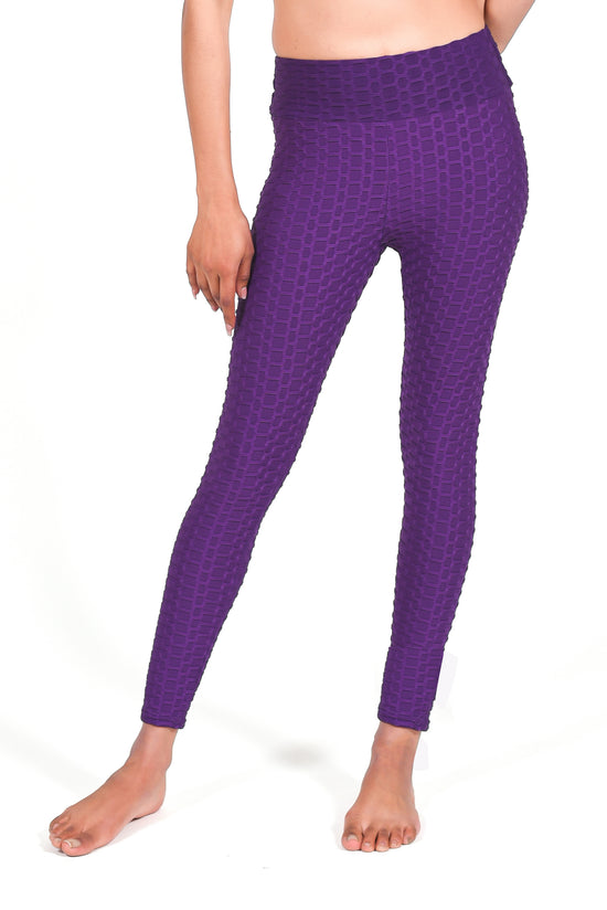 LENA High Waist Yoga Pants - Dark Purple | Visual Mood