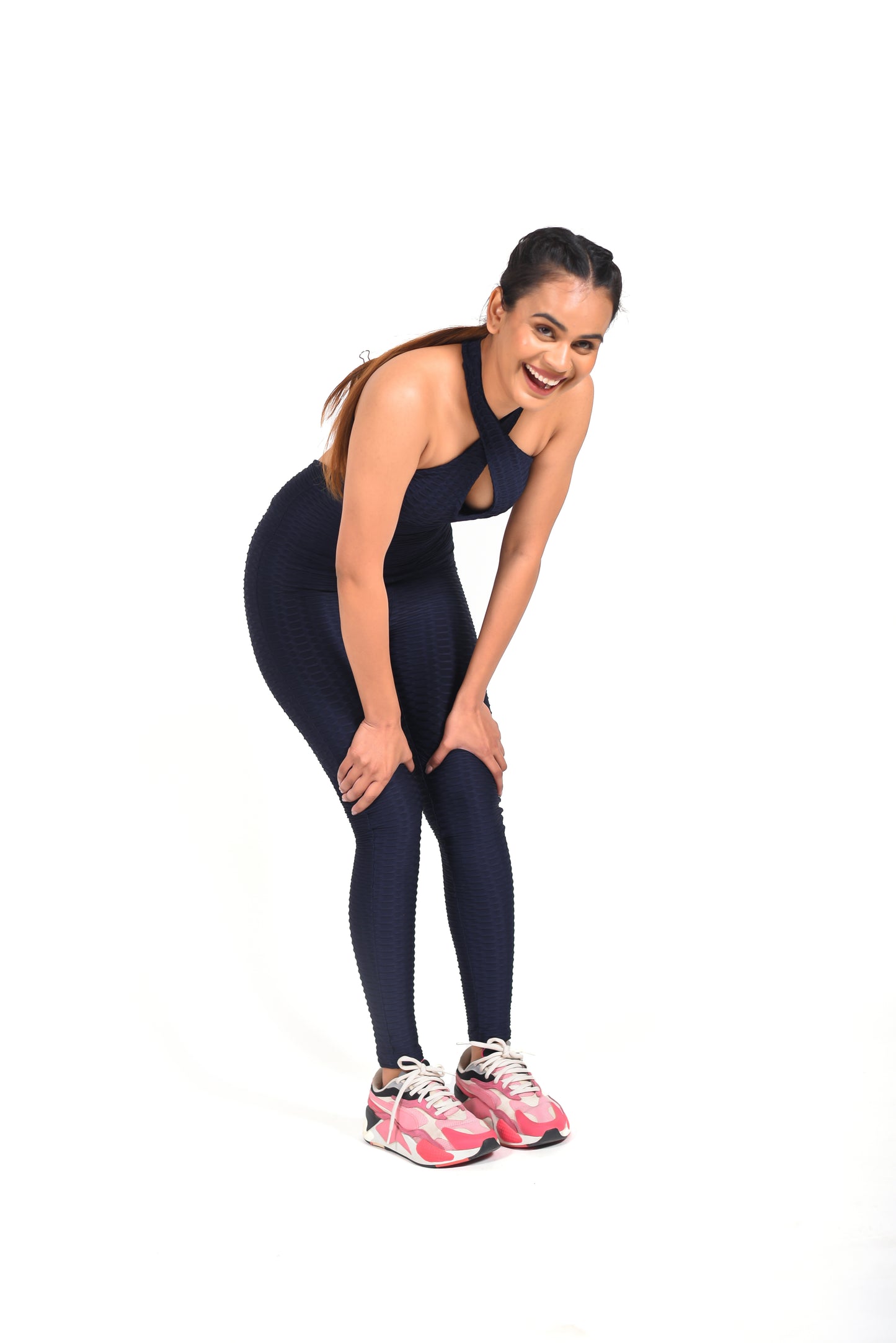 Load image into Gallery viewer, GYMSQUAD® ANTI-CELLULITE AND PUSH UP JUMPSUIT - NAVY
