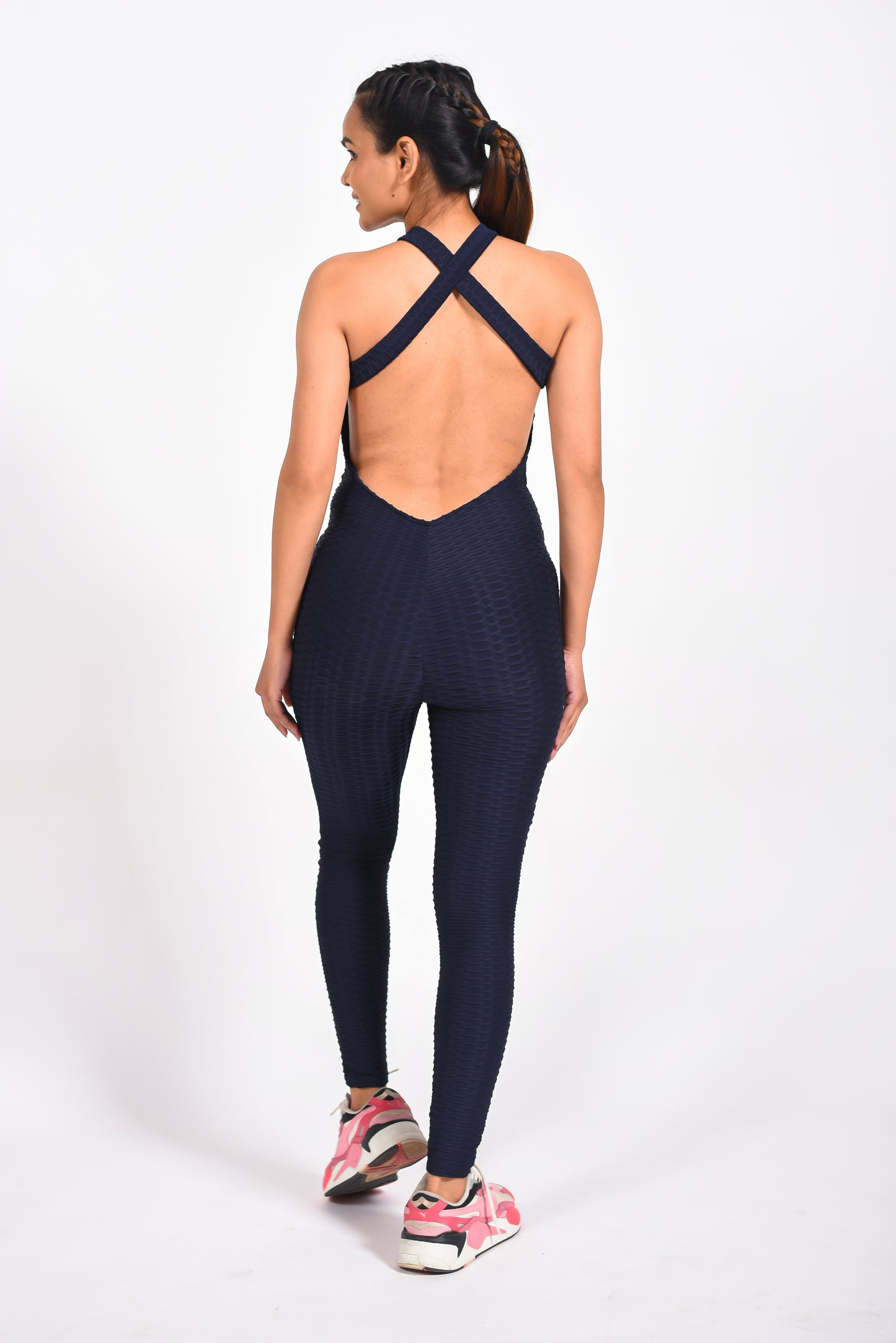 GYMSQUAD® ANTI-CELLULITE AND PUSH UP JUMPSUIT - NAVY