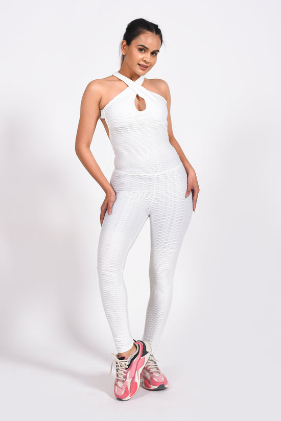 GYMSQUAD® ANTI-CELLULITE AND PUSH UP JUMPSUIT - WHITE