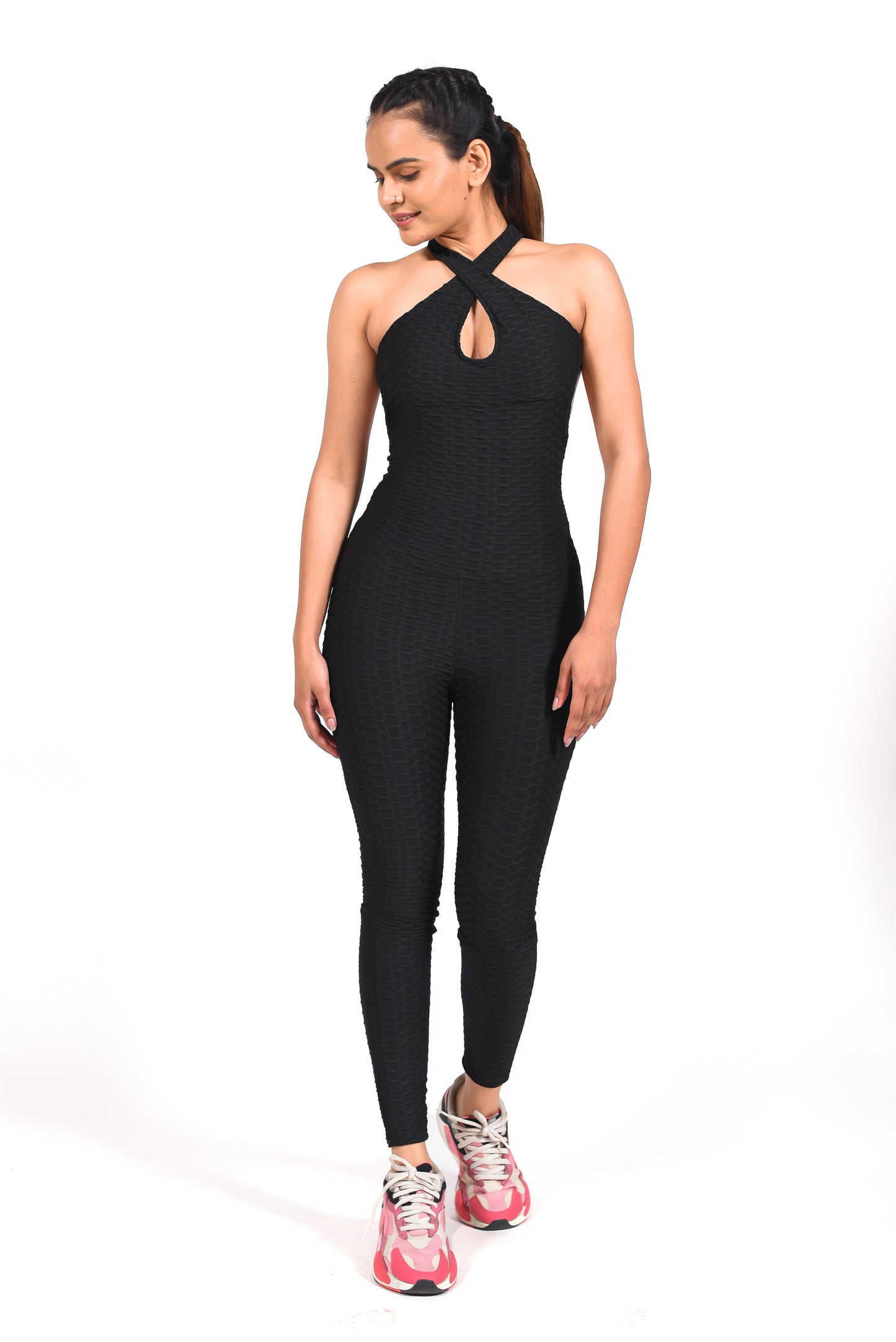 Load image into Gallery viewer, GYMSQUAD® ANTI-CELLULITE AND PUSH UP JUMPSUIT - BLACK
