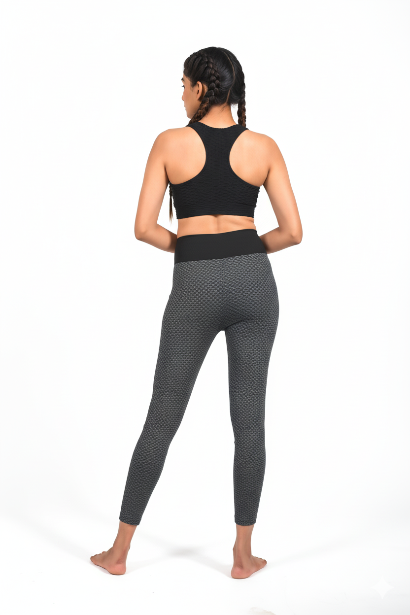 GYMSQUAD® PUSH UP LEGGINGS BEE EDITON - BLACK