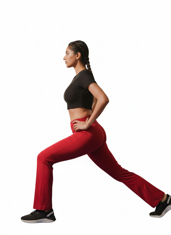 GYMSQUAD®  FLARE PANTS - RED
