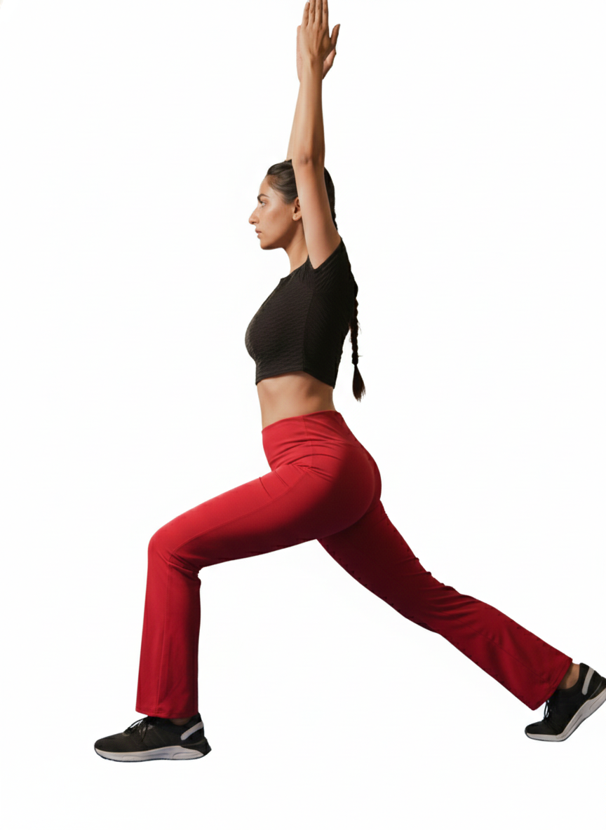GYMSQUAD®  FLARE PANTS - RED
