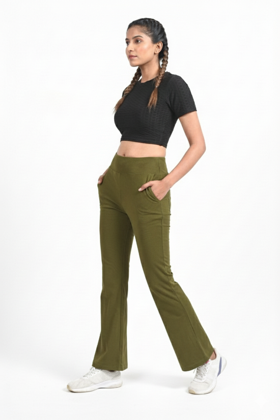GYMSQUAD®  FLARE PANTS - GREEN