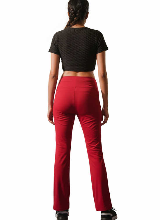 GYMSQUAD®  FLARE PANTS - RED