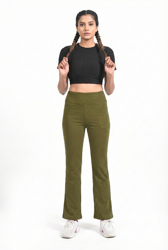 GYMSQUAD®  FLARE PANTS - GREEN