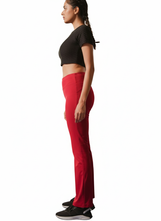 GYMSQUAD®  FLARE PANTS - RED