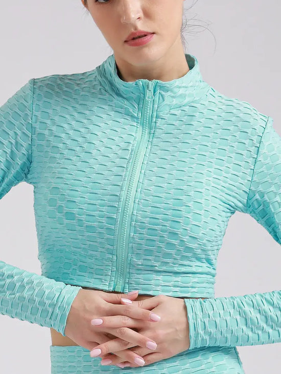 GYMSQUAD® ANTI-CELLULITE JACKET- LIGHT BLUE