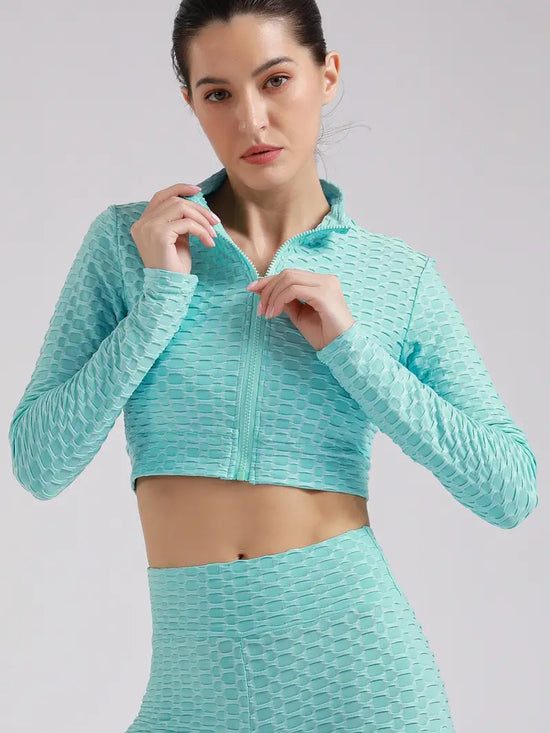 GYMSQUAD® ANTI-CELLULITE JACKET- LIGHT BLUE