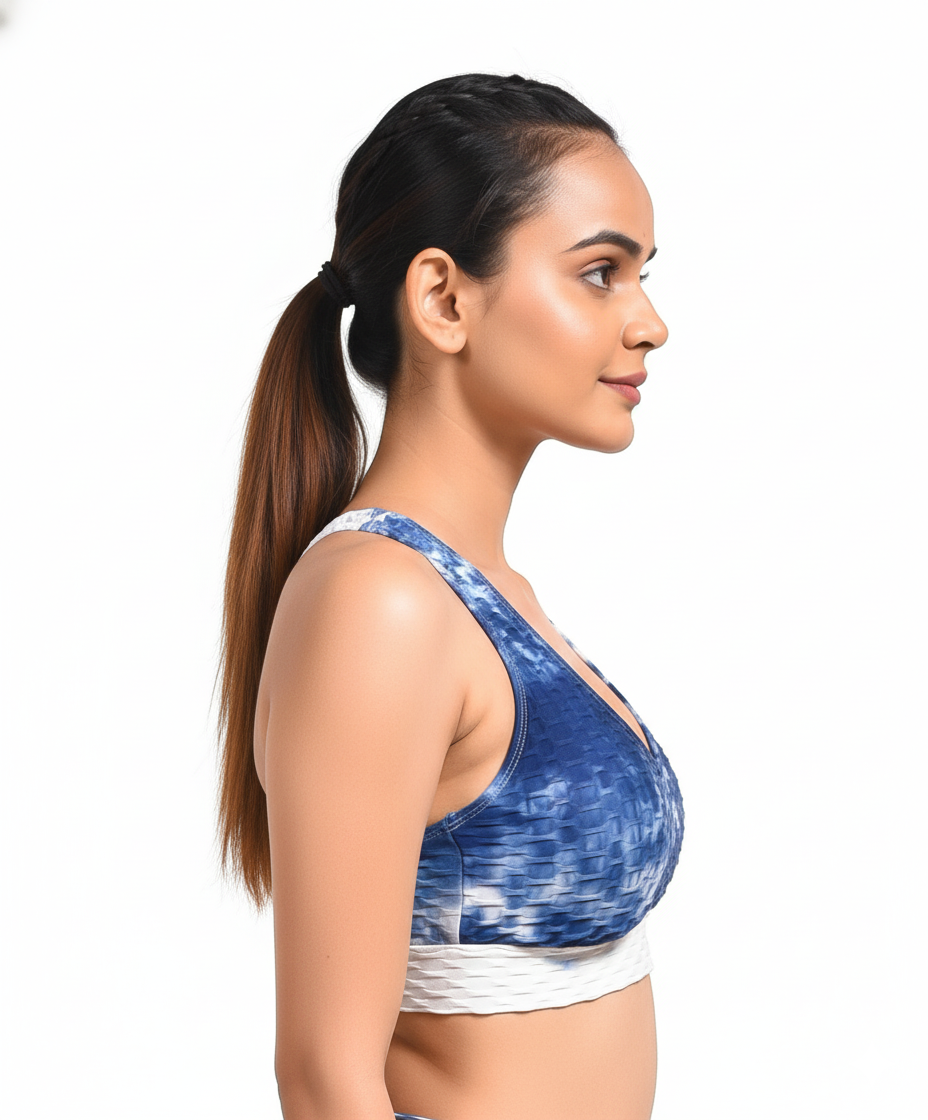 GYMSQUAD® SUPPORTIVE SPORTS BRA - TIE-DYE BLUE