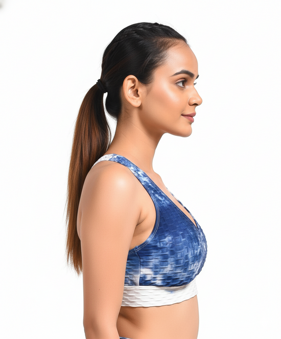 GYMSQUAD® SUPPORTIVE SPORTS BRA - TIE-DYE BLUE