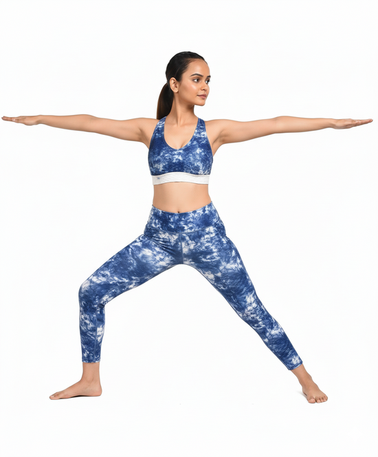 GYMSQUAD® SUPPORTIVE SPORTS BRA - TIE-DYE BLUE