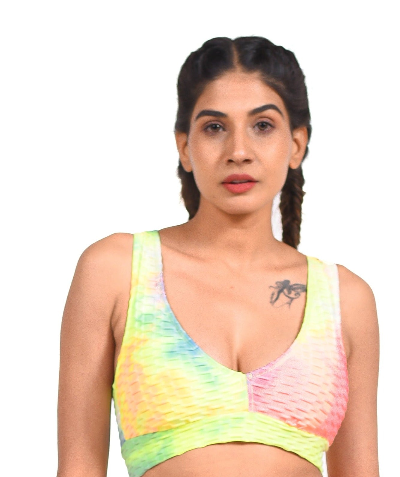 GYMSQUAD® SUPPORTIVE SPORTS BRA - TIE-DYE YELLOW