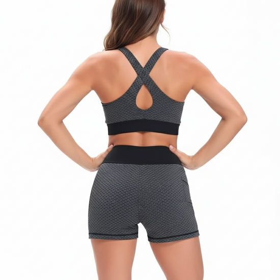GYMSQUAD®  SEAMLESS SPORTS BRA - BLACK