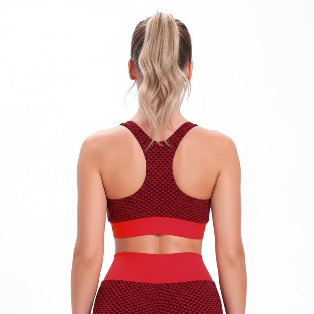GYMSQUAD®  SEAMLESS SPORTS BRA - RED