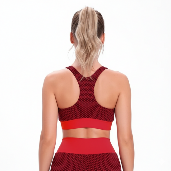 GYMSQUAD®  SEAMLESS SPORTS BRA - RED