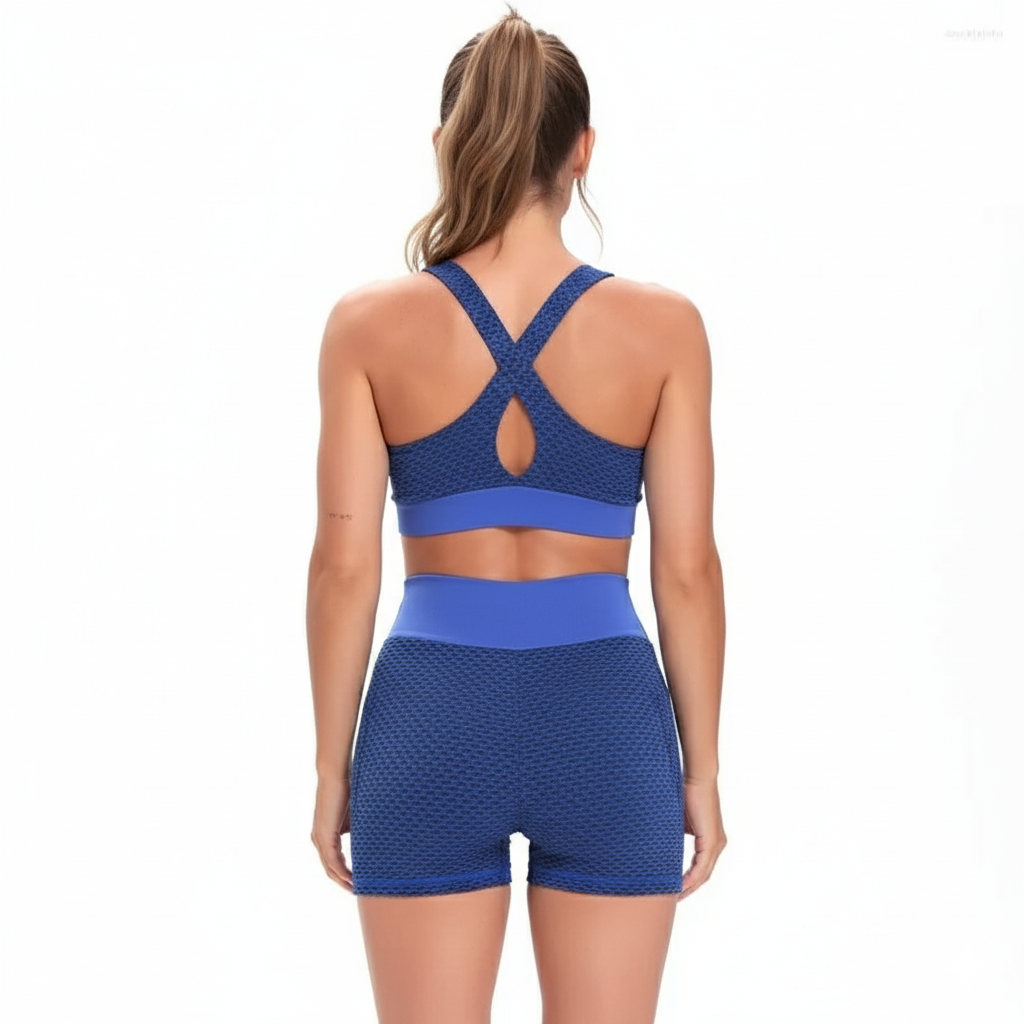 GYMSQUAD®  SEAMLESS SPORTS BRA - BLUE