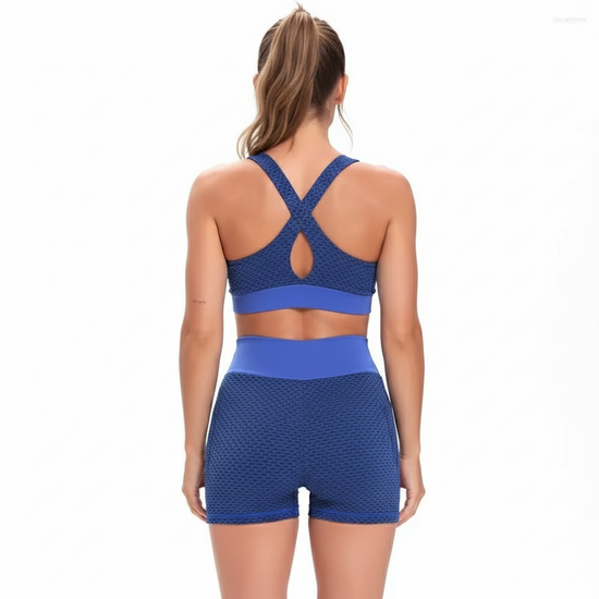 GYMSQUAD®  SEAMLESS SPORTS BRA - BLUE