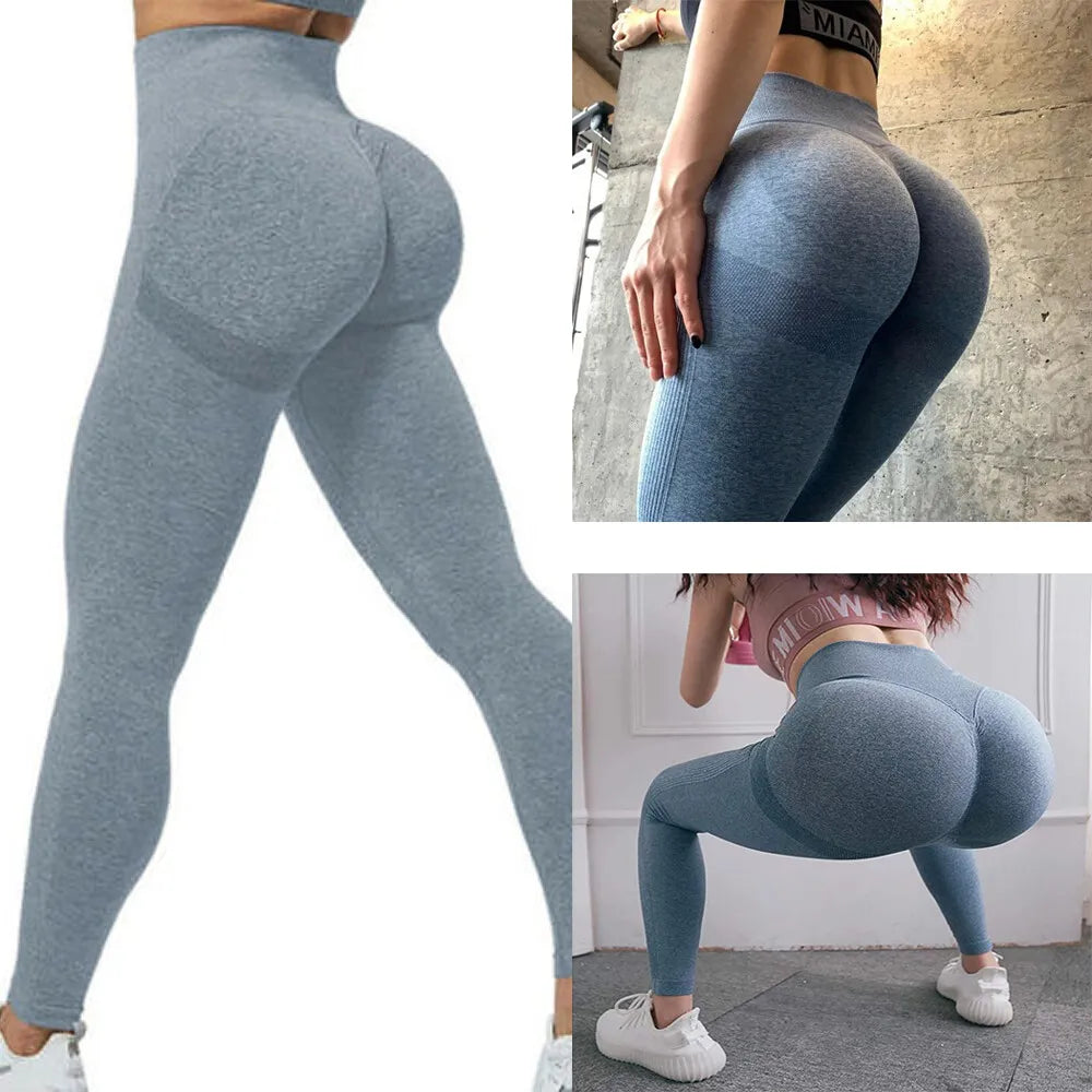 GYMSQUAD® PUSH UP & SEAMLESS LEGGINGS - BLUE