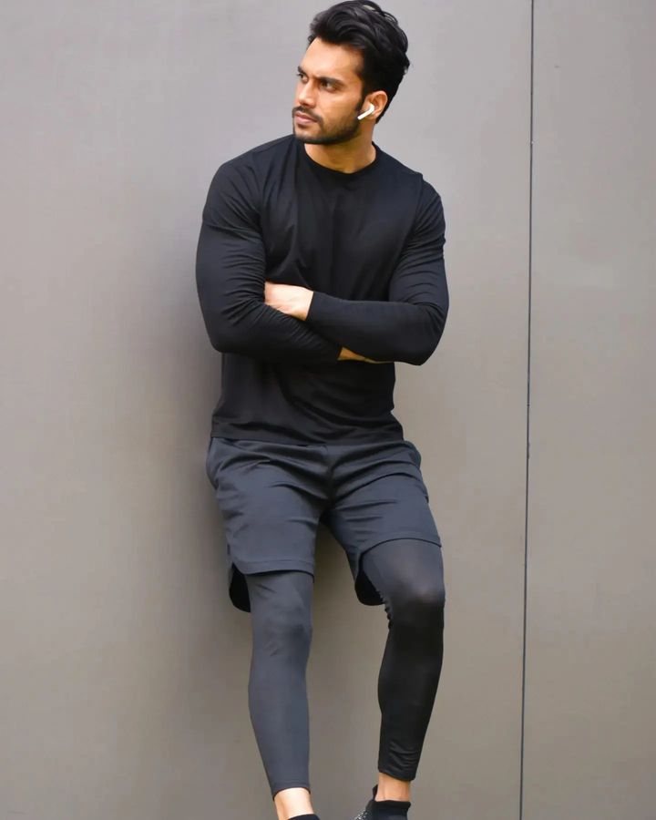 Compression Leggings Under Shorts Men Wearing Tights To Gym