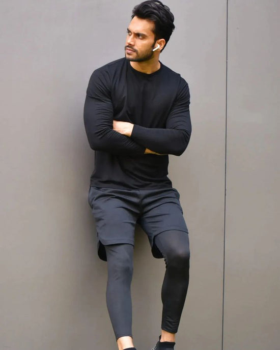 Men Compression Shorts Gym 3/4 Pant Base Layers Running Sport Tights  Leggings - Walmart.com