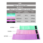 GYMSQUAD™ - Pack of 3 FITNESS RESISTANCE BANDS for legs, buttocks and hips (60 to 120 LBS)