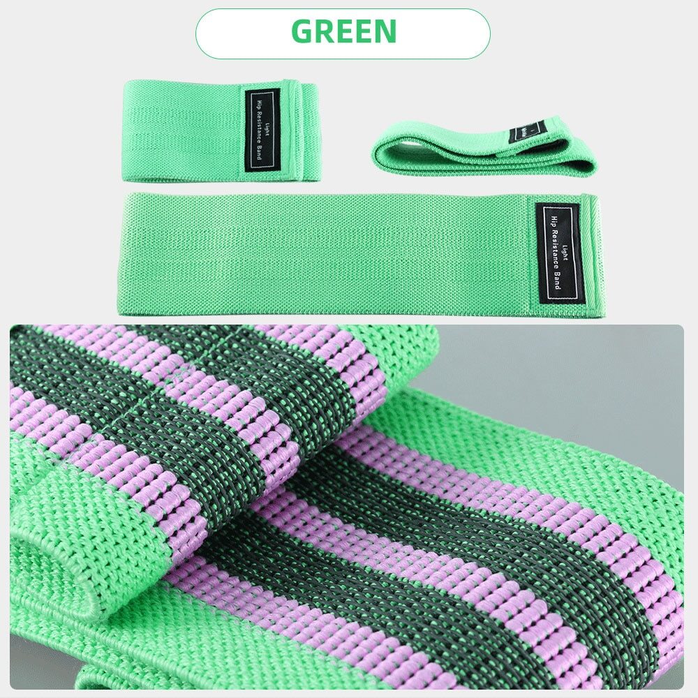 GYMSQUAD™ - Pack of 3 FITNESS RESISTANCE BANDS for legs, buttocks and hips (60 to 120 LBS)